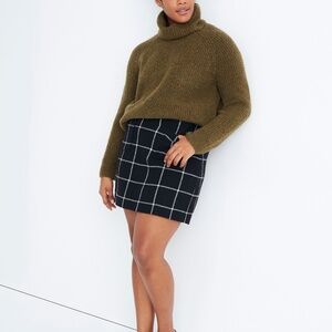 Everlane Museum Patch-Pocket Mini Skirt in Windowpane